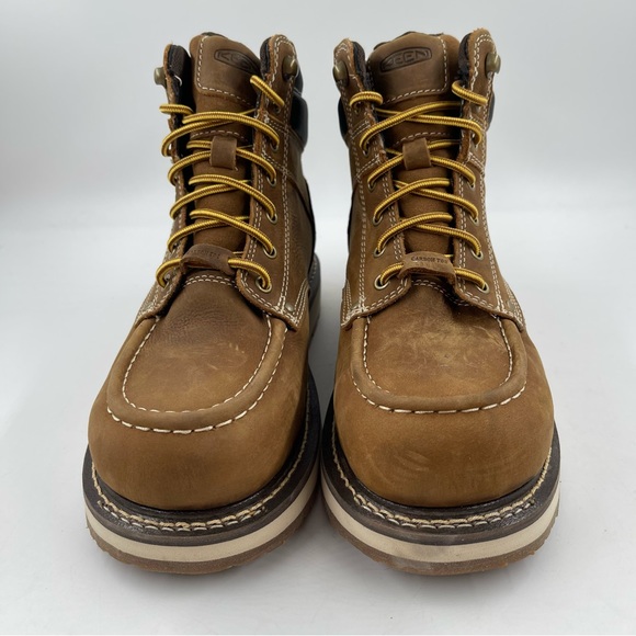 NIB! Keen Men’s Cincinnati 6” Brown Waterproof Carbon-Fiber Toe Work Boot - SZ 9 - Picture 4 of 12